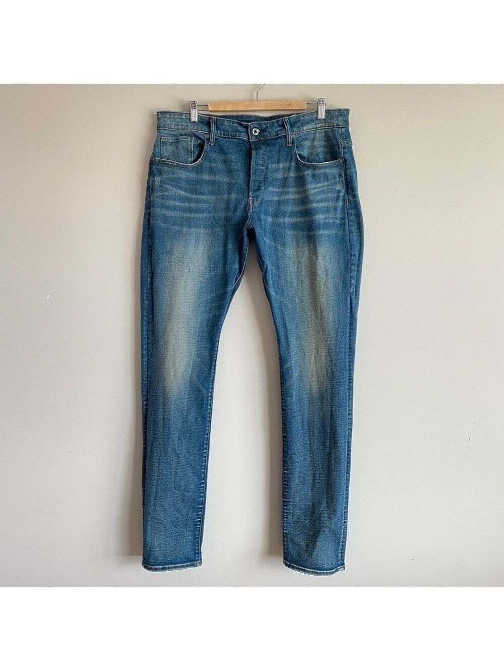 G-star Raw 3301 Straight Tapered Blue Jeans Mens size 36X38
